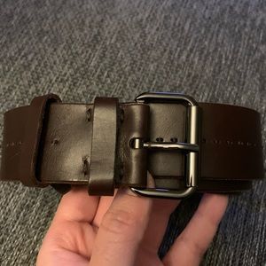 Authentic Brioni Italian Leather Center Stitch Belt
